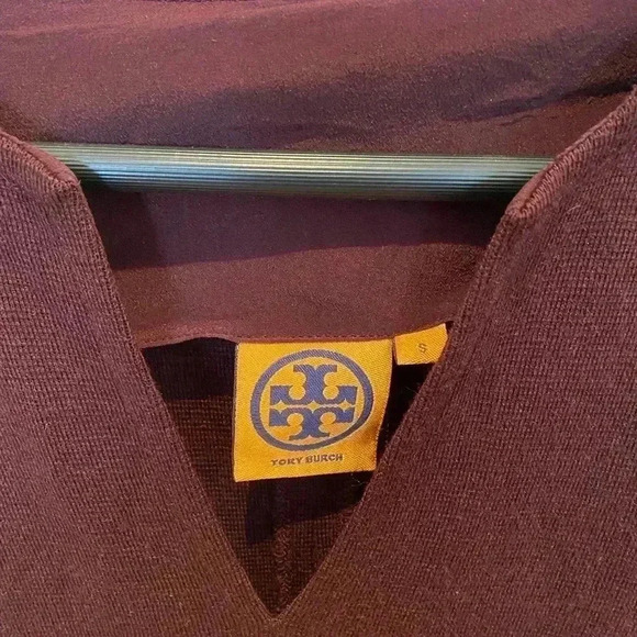 TORY BURCH BURGUNDY DRESS S - Picture 5 of 10